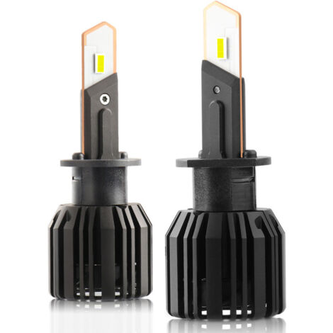Kit de conversión todo en uno para faros delanteros LED H1 de coche, resistente al agua IP68, 50W, con 2 bombillas LED H1 (50W).