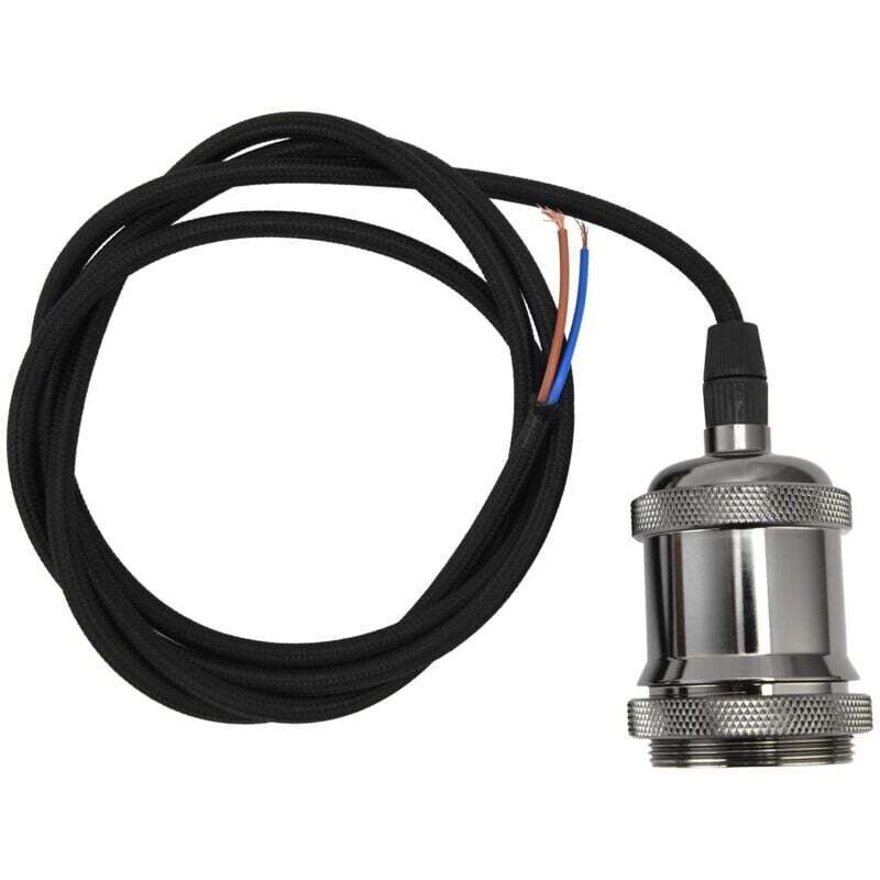 Kit de Cordon de Lampe Suspendue, kit de Cordon de Lampe Suspendue enfichable Facile à Utiliser Noir avec connecteur en Aluminium pour la Cuisine de