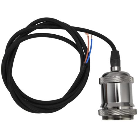 Kit de Cordon de Lampe Suspendue, kit de Cordon de Lampe Suspendue enfichable Facile à Utiliser Noir avec connecteur en Aluminium pour la Cuisine de Bar à la Maison