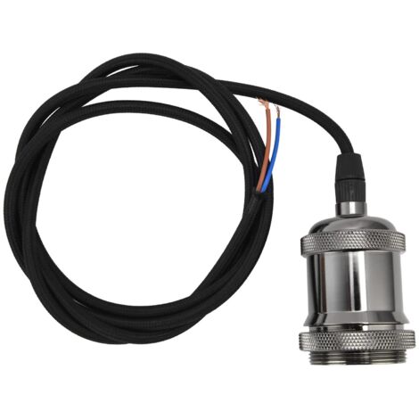 Kit de Cordon de Lampe Suspendue, kit de Cordon de Lampe Suspendue enfichable Facile à Utiliser Noir avec connecteur en Aluminium pour la Cuisine de Bar à la Maison