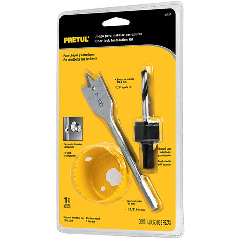 Kit de coronas para instalar cerraduras