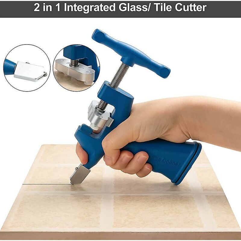 Rosemary - LaBlanc - Kit de coupe de carreaux de verre intégré 2 en 1, outil de coupe professionnel de 2 mm à 20 mm