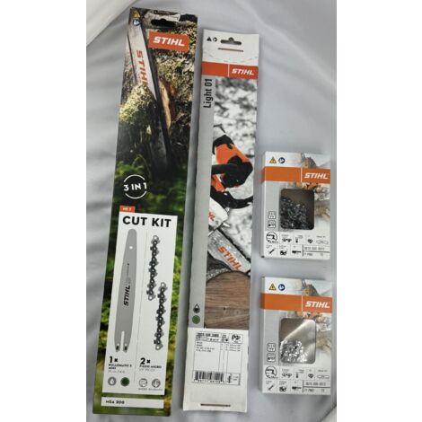 Kit de coupe numéro 7 STIHL 2 chaînes avec guide pour tronçonneuse MSA 200