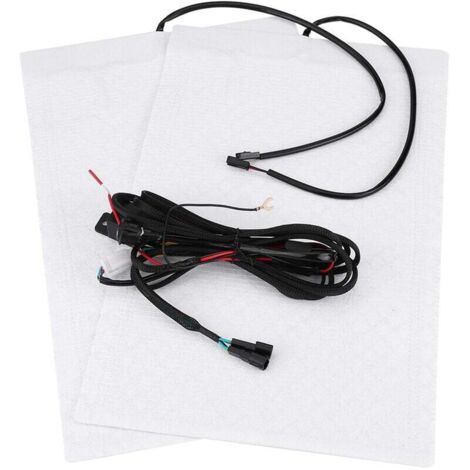 Kit de coussins chauffants universels pour siège chauffant en fibre de carbone avec interrupteur rond