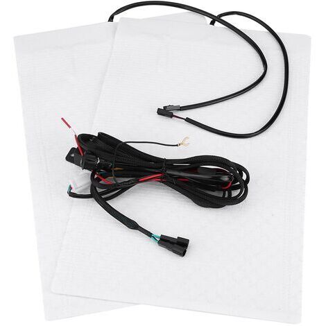 Kit de coussins chauffants universels pour siège chauffant en fibre de carbone avec interrupteur rond