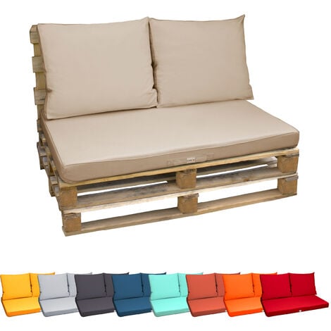 Kit de coussins et assise déhoussables pour palette - Linxor