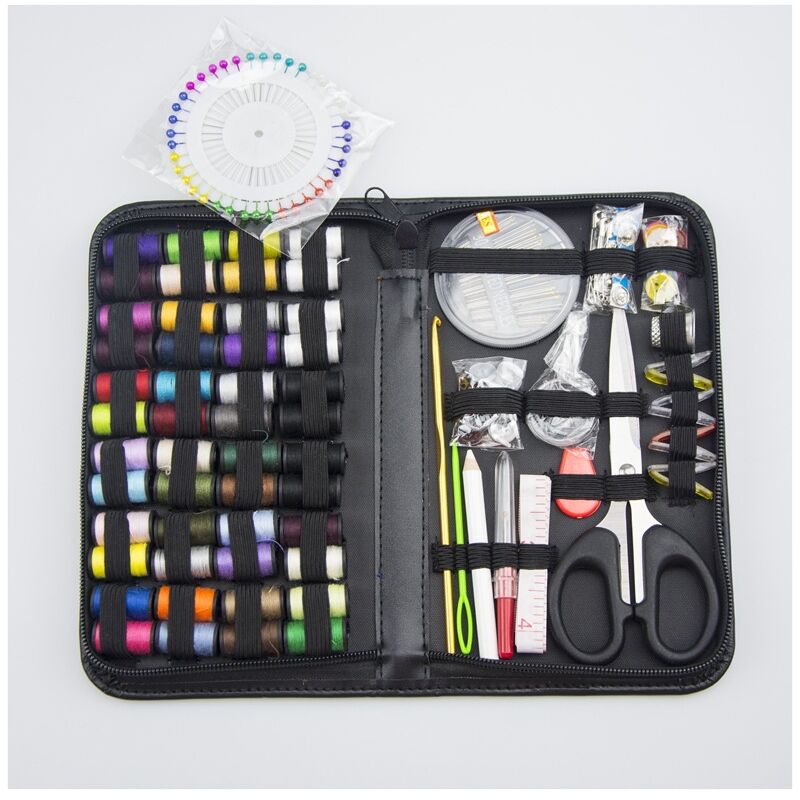 Kit de couture avec 172 accessoires de couture, Kit de couture de voyage Accessoires de couture pour débutants, voyageurs Equipé de 48 bobines de