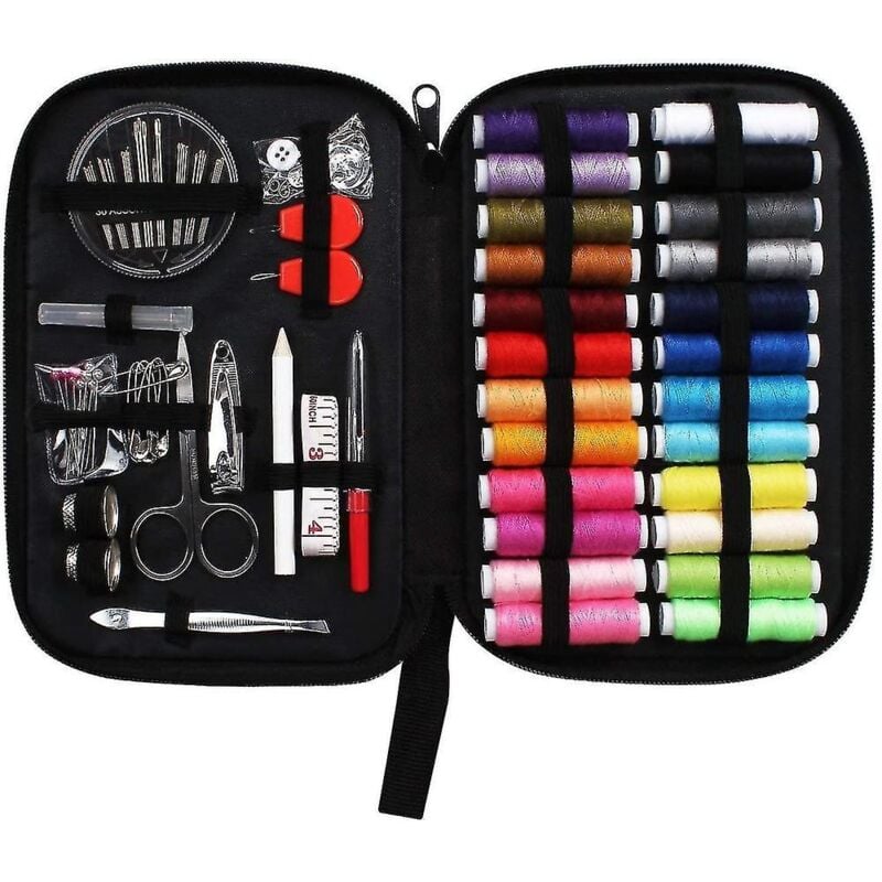 Kit de couture avec étui Fournitures de couture pour la maison, les voyages et les urgences