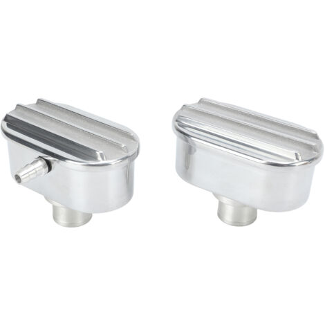 Kit de couvercle de soupape en aluminium avec aérateur PCV poli à ailettes ovale 6100FP pour remplacement