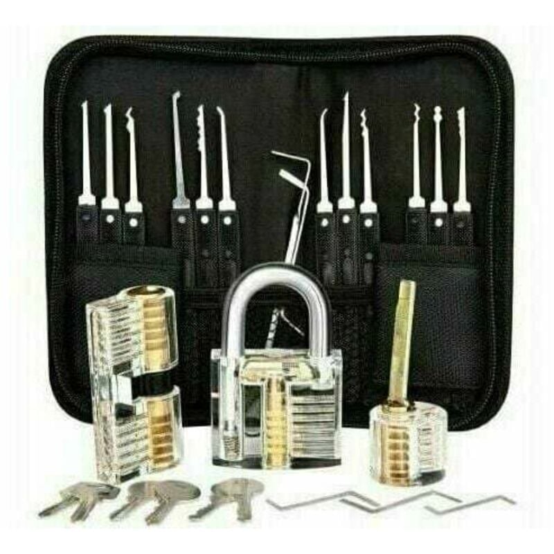 Kit de crochetage professionnel, 26 kits de signature de mot de passe avec 3 kits transparents de crochetage de cadenas Pour les professionnels
