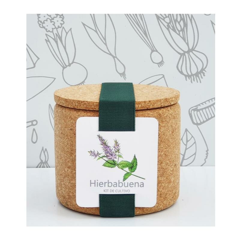 

kit de cultivo corck de hierbabuena