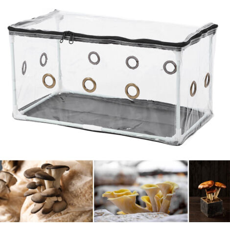 [Kit de Culture Mycologique] Boîte à Air Immobile pour Mushroom Mycology PVC Transparent Kit de Tente de Culture avec 29 Pièces