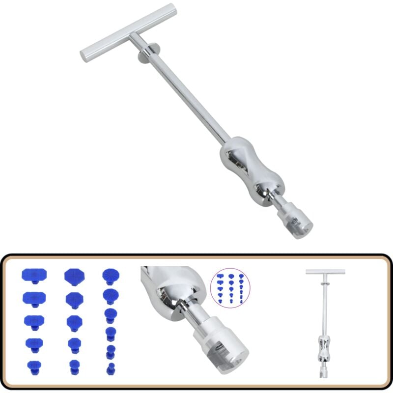 Vidaxl - Kit de débosselage pour débosselage sans peinture 19 pcs - Débosselage Auto - Kit Débosselage - Outil Débosselage - Réparateur De