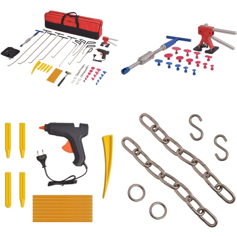 Vidaxl - Kit de débosselage sans peinture 50 pièces Acier inoxydable - Débosselage Auto - Kit Débosselage - Outil Débosselage - Réparateur Bosses
