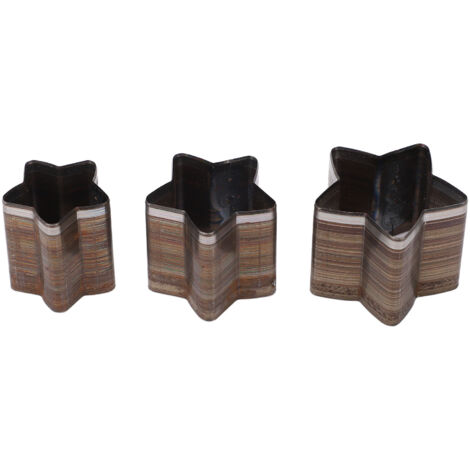 Kit de Découpe Cuir 3 Pièces - Poinçon Étoile 5 Branches en Acier Alloy pour Matrices de Découpe