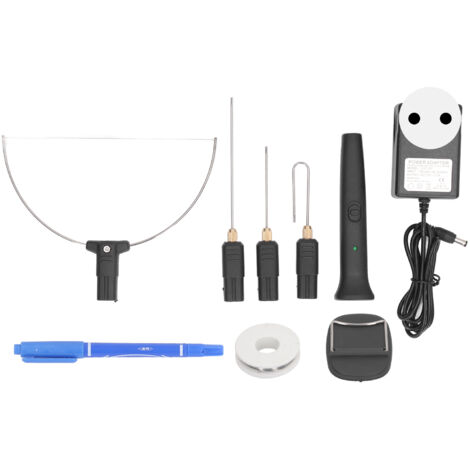 Kit de Découpe Polystyrène 9 Pièces avec Couteau à Fil Chaud - Outil Électrique de Découpe Mousse AC100‑240V Prise UE