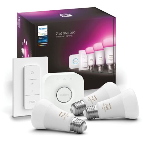 Kit de démarrage 3 ampoules connectées Philips Hue White et Color E27