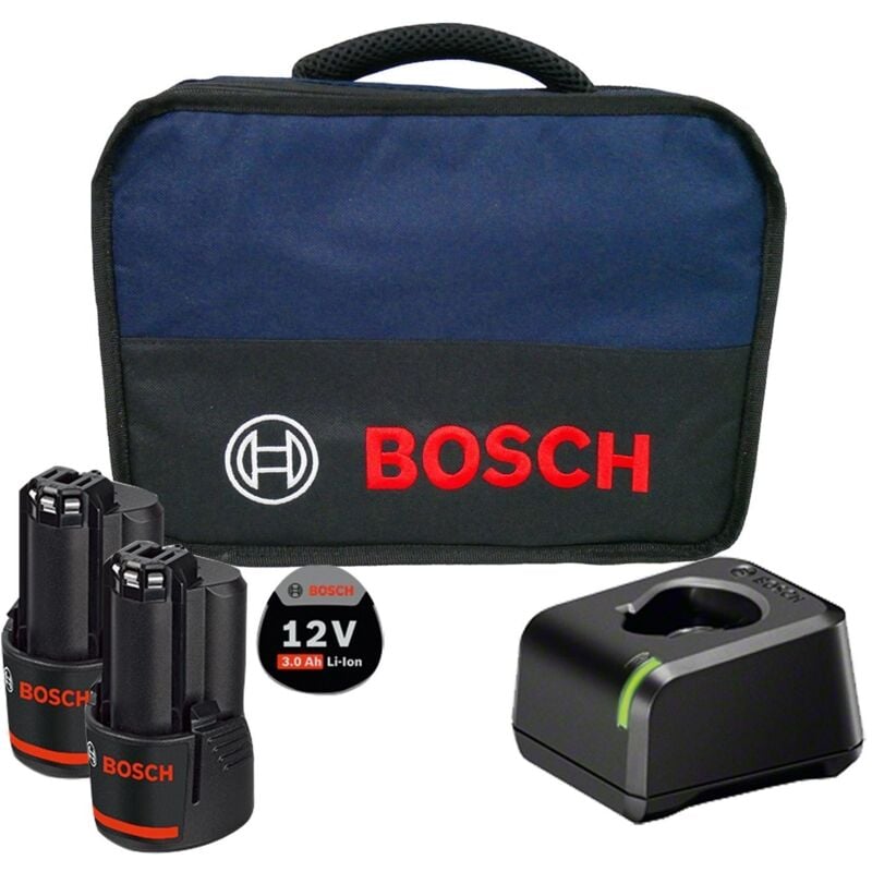 Bosch - Kit de démarrage 12 v / 2x batterie 3,0 Ah + chargeur gal 12V-20 dans un sac souple