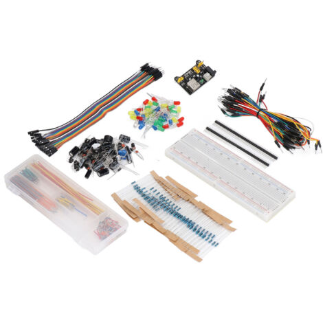 Kit de Démarrage Électronique avec Breadboard 830 Points et Composants pour Arduino UNO R3