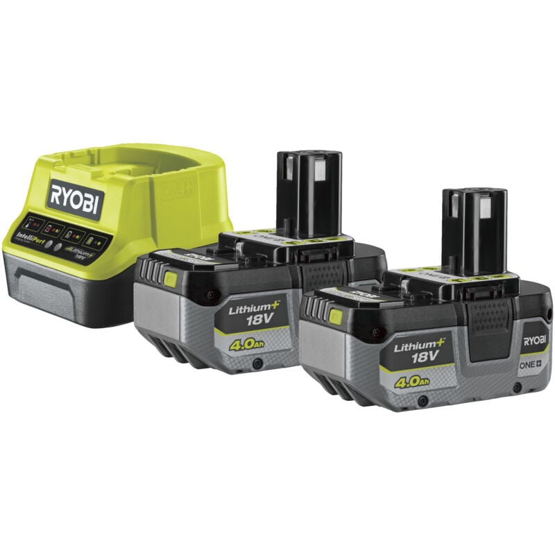 Kit de batterie Ryobi RC18120-240X RB1840X 18V 2x4,0 Ah chargeur de batterie