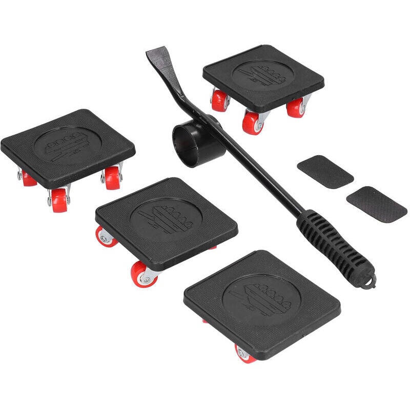 Kit de Déménageur et de Levage de Meubles, Patins à Roulettes pour Meubles avec Roue Rotative à 360 Degrés, Deplace Meuble Lourd sans Effort, Charge