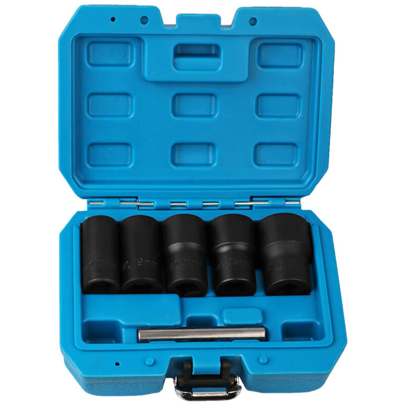 Lifcausal - Kit de démontage d'écrous de roue 6 pièces Ensemble d'outils de retrait d'écrous cassés Extracteur de boulons d'écrous cassés Extracteur