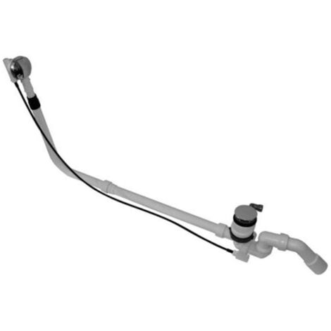 Kit de desagüe y rebose Duravit, con entrada inferior, cromado,