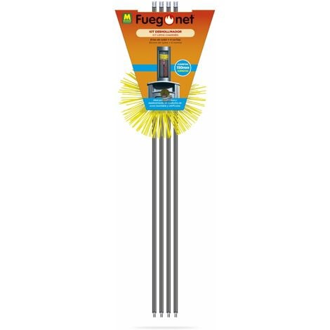 FUEGO NET Kit de deshollinamiento de chimeneas - 150mm - Nylon - 85888