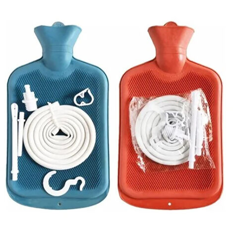 Kit de désintoxication intestinale avec sac de lavement 2L, tube long et valve de régulation pour un nettoyage du côlon efficace