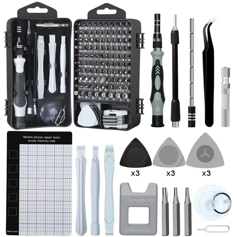 

Abcrital - Kit de destornillador de precisión duradero, kit de herramientas, destornillador torx de caja pequeña para macbook, iphone, reparación,