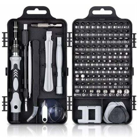 Kit de destornilladores de precisión 115 en 1, destornilladores magnéticos portátiles de precisión, herramientas de reparación para computadoras, portátiles, iPhone, gafas, relojes y teléfonos intelig