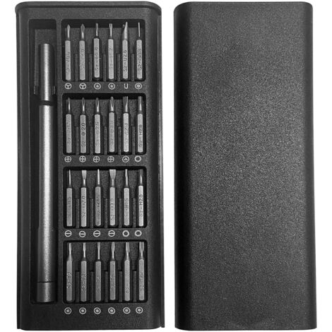 Kit de destornilladores de precisión 24 en 1 con estuche: magnéticos y aptos para reparar iPhone.