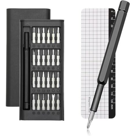 Kit de destornilladores de precisión 25 en 1 para teléfonos móviles, tabletas, relojes y destornilladores magnéticos portátiles.