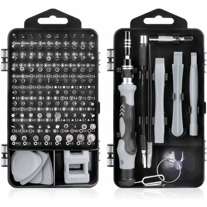 

Kit de destornilladores de precisión 115 en 1, herramientas de reparación de destornilladores de precisión magnéticos portátiles para computadora /
