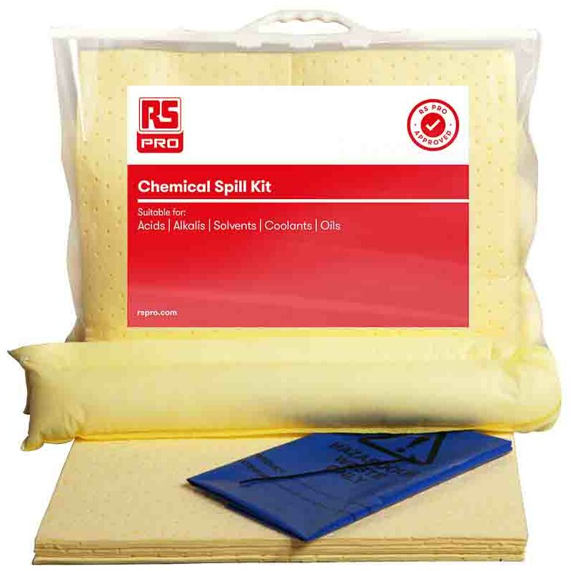 Kit de déversement contient 1 cale de 1,2 m, 1 Haz, 10 tampons pour Produit chimique ( Prix pour 1 )