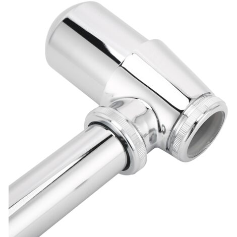 Kit de déversoir pour évacuation de lavabo de salle de bain, tuyau de cuivre et anti-retour, dimensions 30mm/30cm, installation facile, anti-obstruction, matériaux cuivre et inox