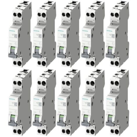 Kit de disyuntores Siemens 20A 1P+N 4,5KA de curva C de 1 módulo 5SL30207