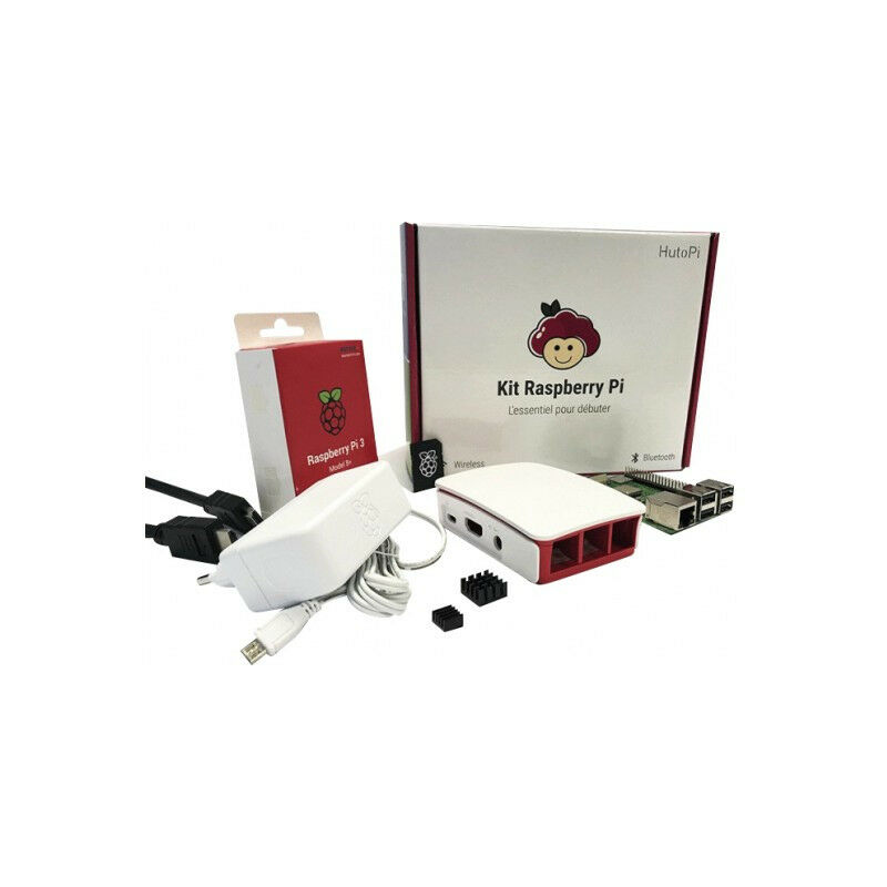 Raspberry - Kit de démarrage officiel Pi 3 b+ avec carte noobs (KITOFFPI3PLUS)