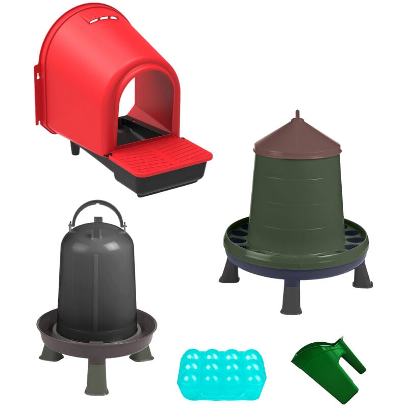 Kit abreuvoir + mangeoire + pondoir + accessoires