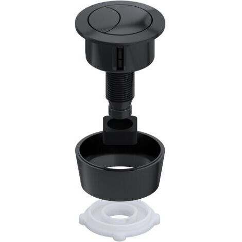 Kit de double bouton poussoir de chasse d'eau universel pour trou de couvercle de 20 mm, 40 mm, 50 mm, 60 mm (noir mat)