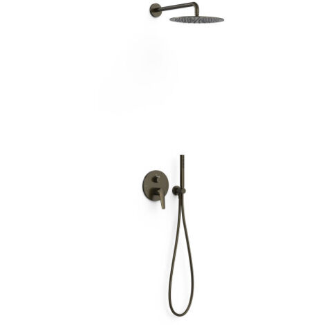 Kit de douche 2 voies Fuji pour boîtier encastré Rapid‑box Noir Bronze - TRES 28138004KMB