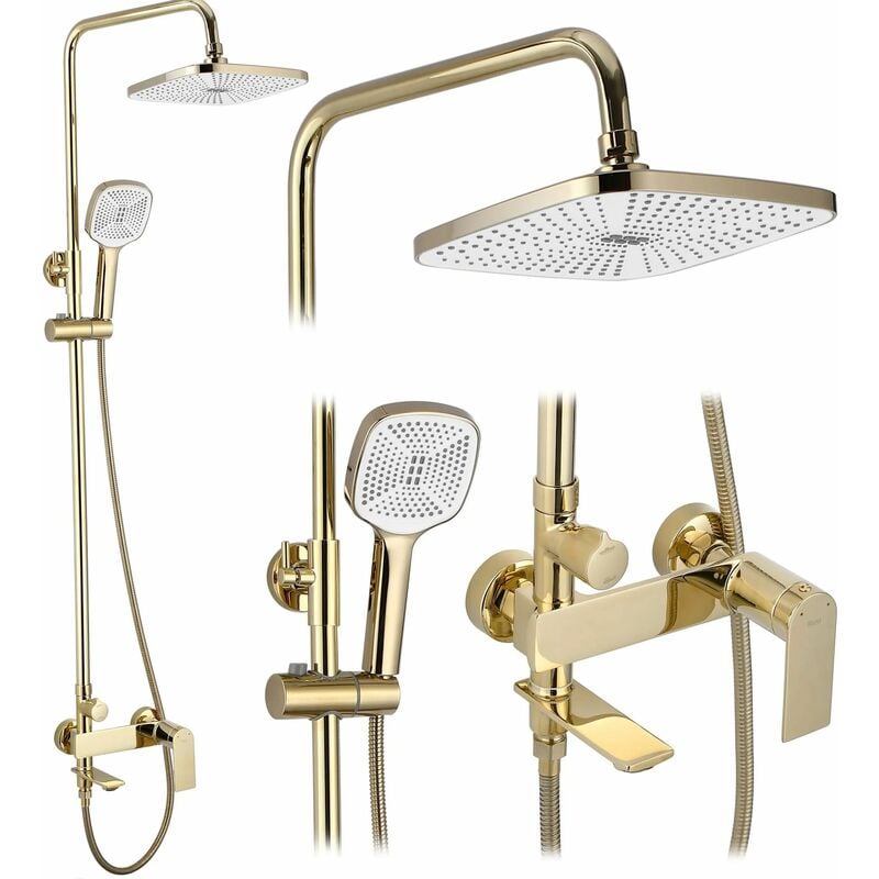 Kit de douche avec bec REA storm gold