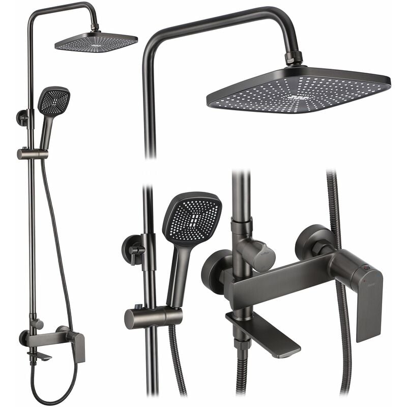 Kit de douche avec bec REA storm titanium