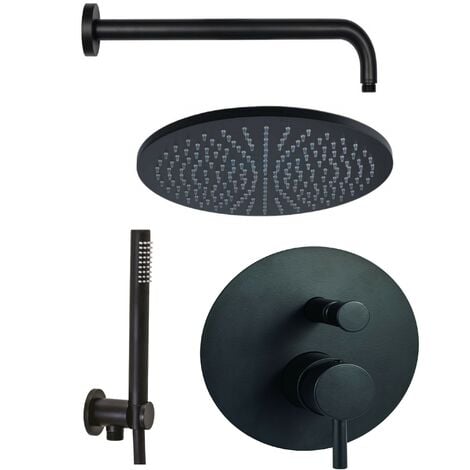 Kit de douche complet noir mat Paffoni Light KITLIG015NO
