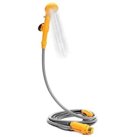 Kit de douche de camping portable 12 V avec pompe à eau, câble de 5 m, allume-cigare de voiture, débit d'eau de 3,5 L/min, peut être utilisé pour laver les voitures ou les animaux domestiques