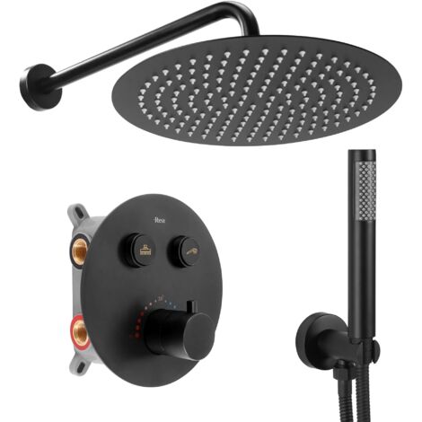 KIT DE DOUCHE ENCASTRÉ REA LUNGO MILER BLACK MAT BOX
