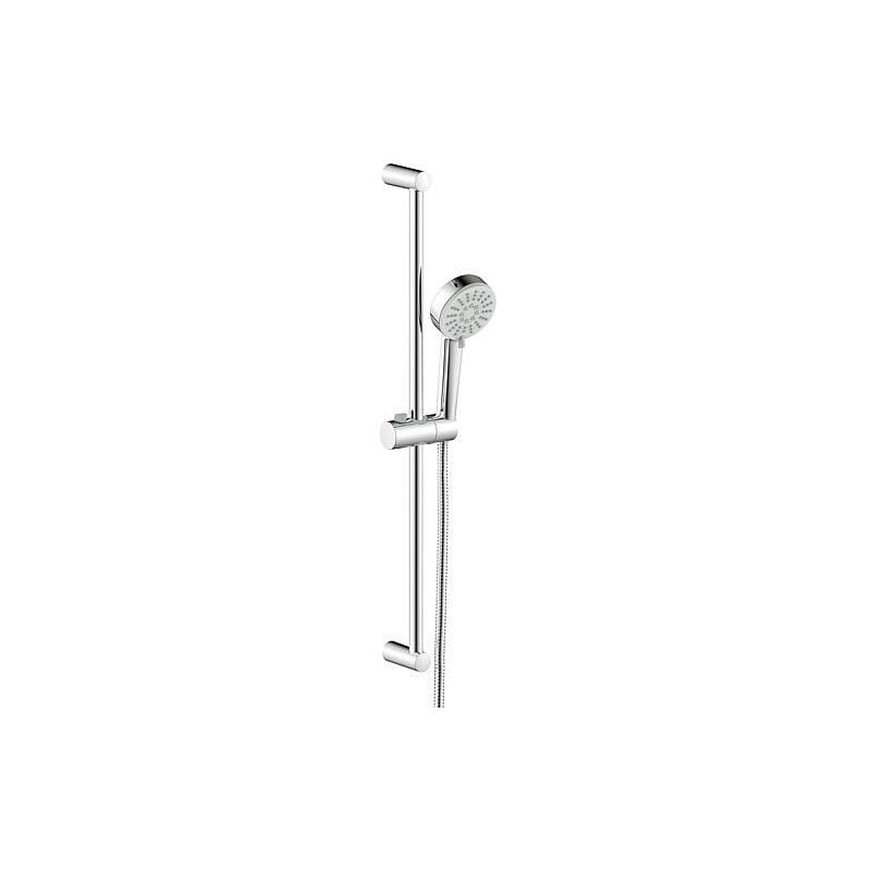 Hansa - Kit de douche basic, barre de douche 700 mm, 2 type de jet ø 90 mm, chromé