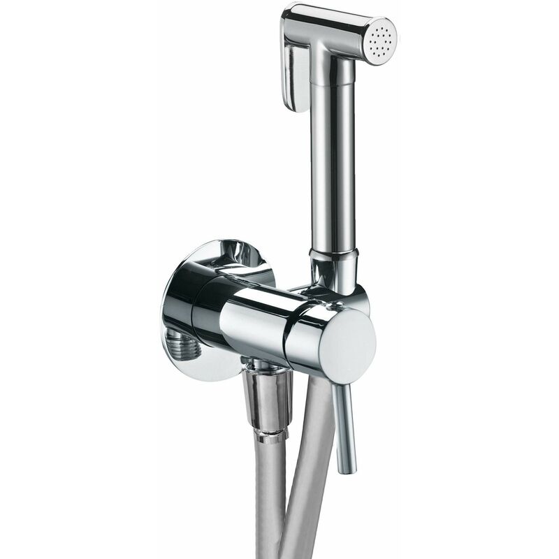Kit de douche hygiénique avec mitigeur modèle rond Damast 15871 Chromé