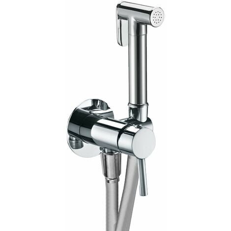 Kit de douche hygiénique avec mitigeur modèle rond Damast 15871  Chromé