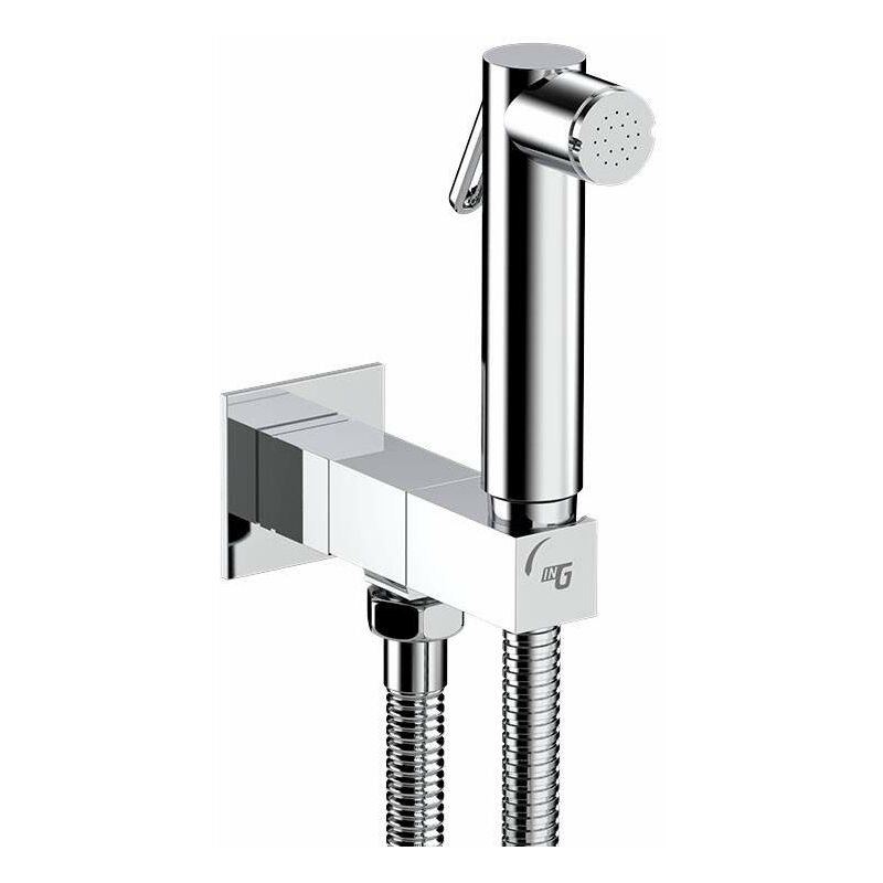Kit de douche hygiénique ingenius en laiton chromé avec sortie d'eau et robinet intégré IG840S Chromé